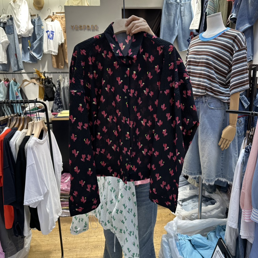 YESFREE韓國代購女士新品休閑時尚推薦26夏季人氣襯衫蕾絲衫YESFREE襯衫/蕾絲衫圖色2
