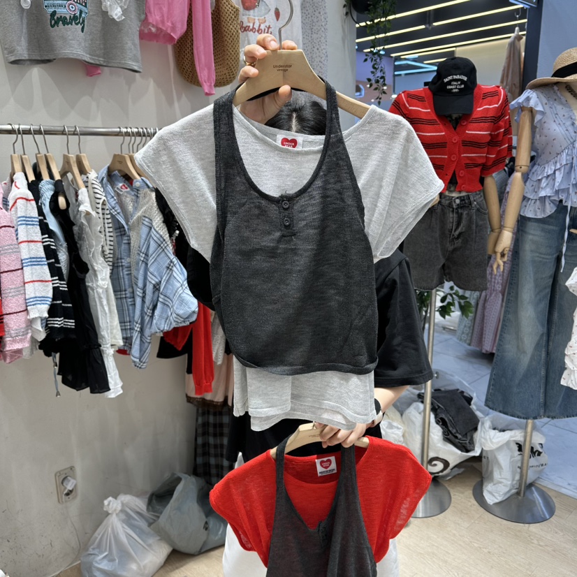 UNDERSTAR_VINTAGE韓國東大門直郵女士新品26夏季套裝套裝露背UNDERSTAR_VINTAGE套裝圖色3