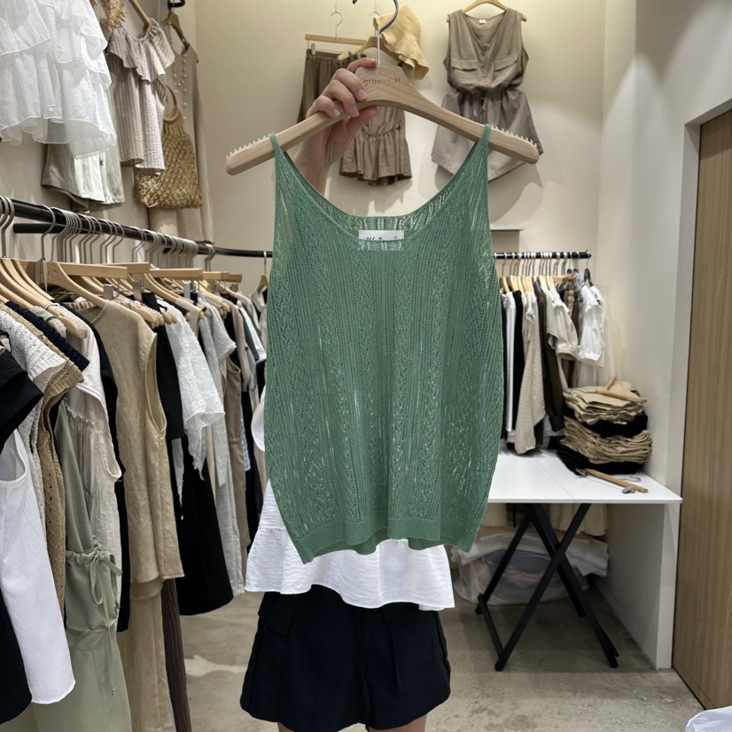 HOLYBANANA韓國東大門直郵女士新款推薦人氣26夏季吊帶背心groovy.H/HOLYBANANA吊帶/背心圖色2