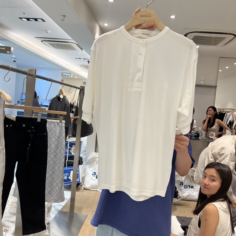 SELF SERVICE韓國東大門代購女士新品推薦熱賣時尚人氣T恤SELF SERVICET恤圖色1