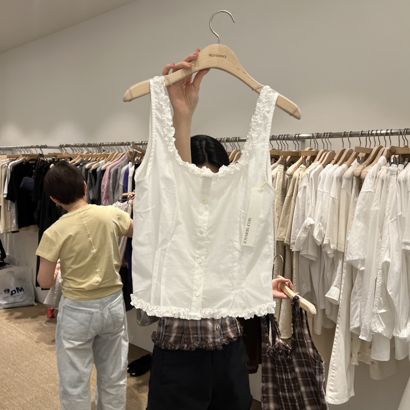 SELF SERVICE韓國東大門直郵女裝新品人氣熱賣休閑吊帶背心SELF SERVICE吊帶/背心圖色1