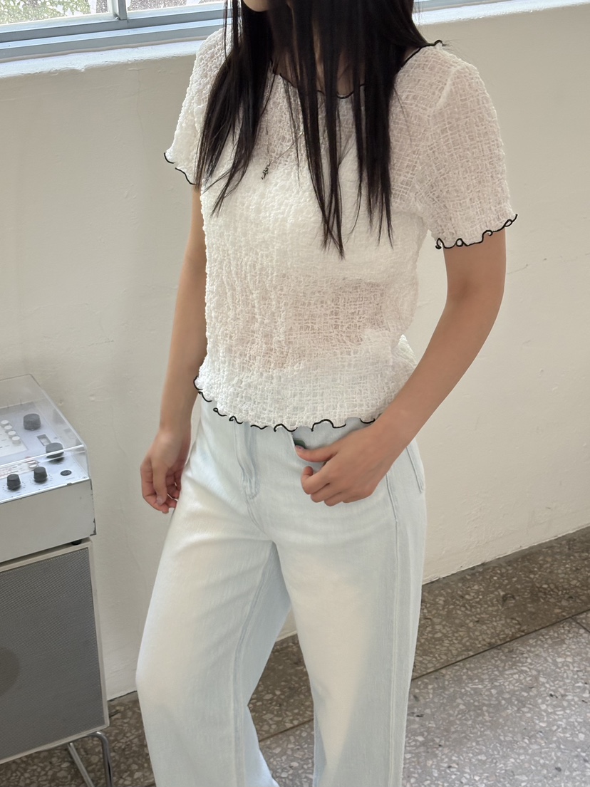 Verbena韓國東大門代購女士新款時尚人氣26夏季襯衫蕾絲衫Verbena襯衫/蕾絲衫