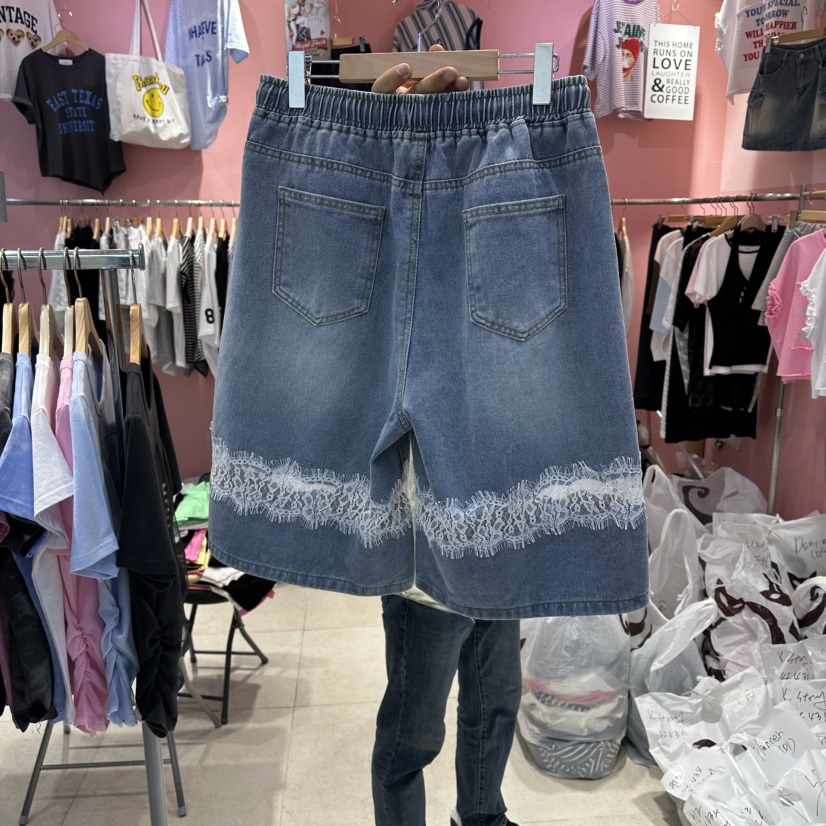 K STORY韓國直郵實拍女裝新款人氣時尚休閑熱賣短褲蕾絲K STORY短褲