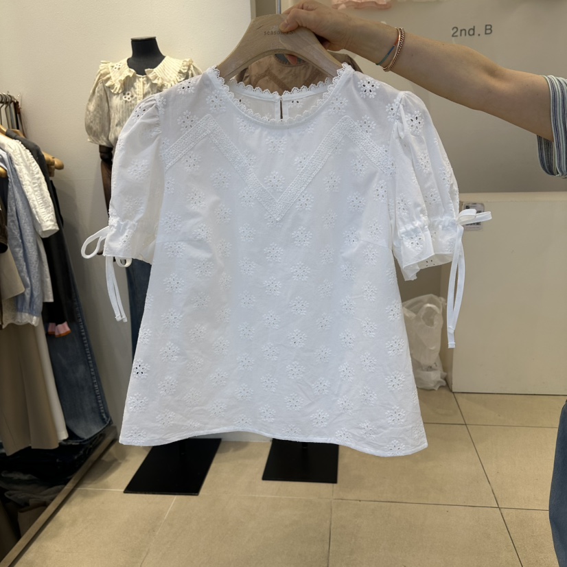 2nd B-S韓國東大門直郵女士新品時尚26夏季熱賣襯衫蕾絲衫2nd B-S襯衫/蕾絲衫圖色2