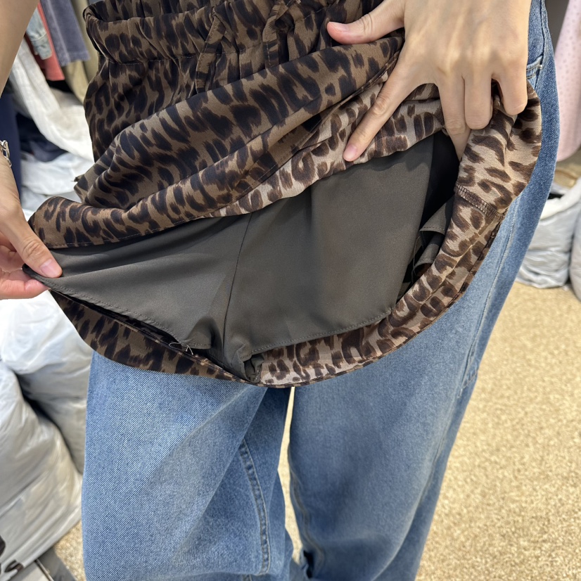 HEIL韓國東大門代購女士新品熱賣半身裙中短裙迷你裙豹紋HEIL半身裙/中短裙