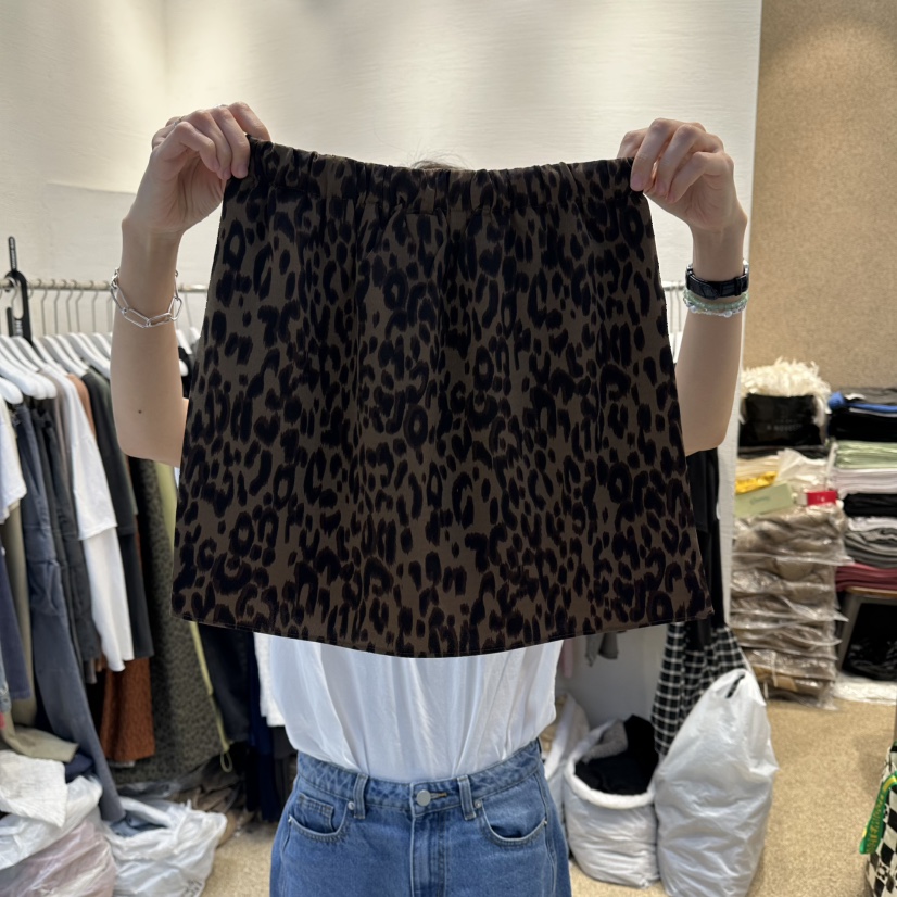 HEIL韓國東大門代購女士新品熱賣半身裙中短裙迷你裙豹紋HEIL半身裙/中短裙圖色2