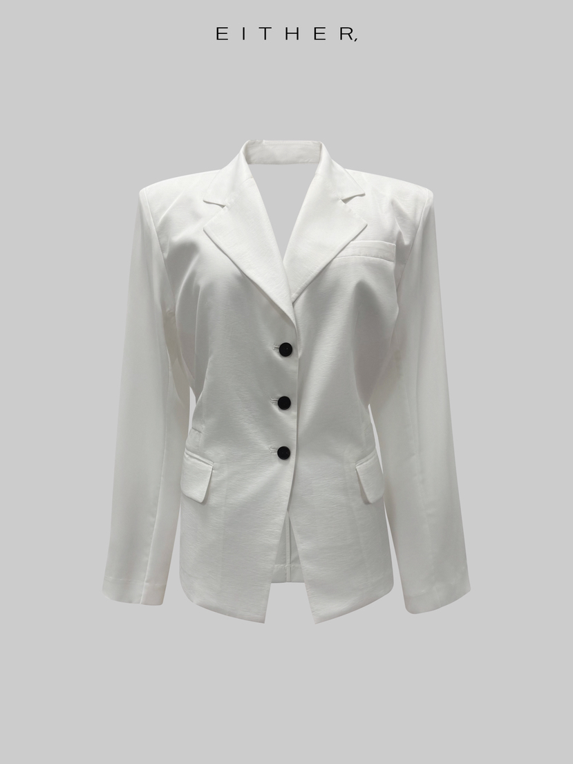 EITHER韓國直郵女裝新品26夏季熱賣推薦時尚西裝西服露背EITHER西裝/西服圖色1