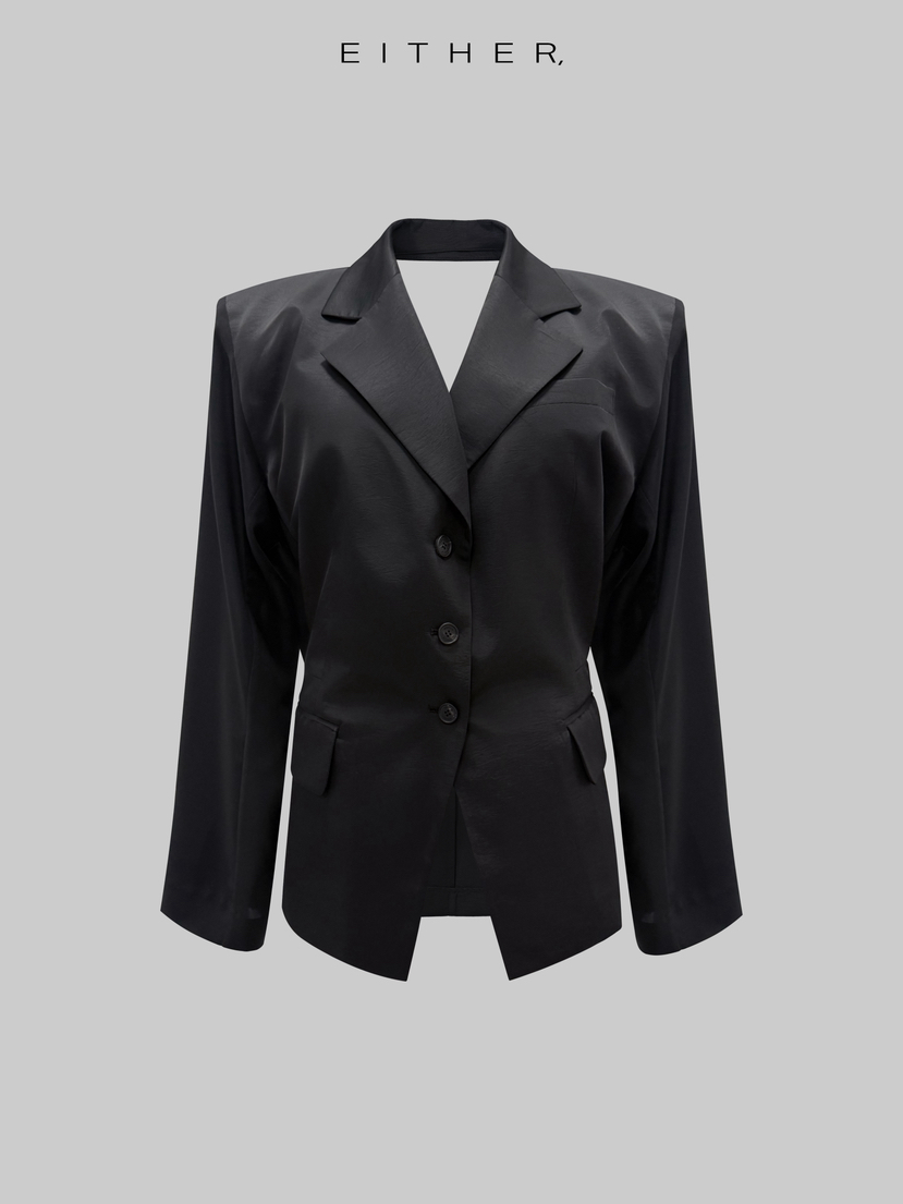 EITHER韓國直郵女裝新品26夏季熱賣推薦時尚西裝西服露背EITHER西裝/西服圖色2