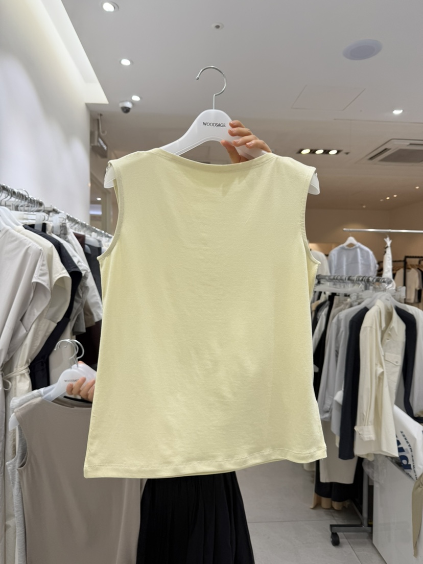 WOOD SAGE東大門實拍韓國女士新品人氣吊帶背心船領無袖WOOD SAGE吊帶/背心圖色2