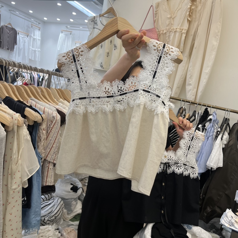 BEEN-A韓國東大門直郵女裝新款時尚推薦吊帶背心蕾絲開衫BEEN-A吊帶/背心