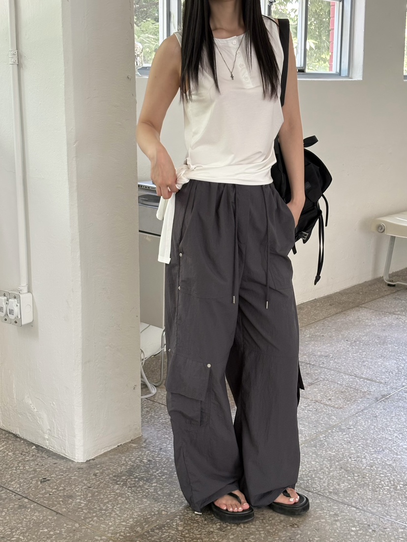 Verbena韓國直郵女裝新款時尚26夏季熱賣人氣休閑褲工裝褲Verbena休閑褲