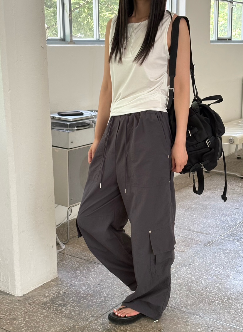Verbena韓國直郵女裝新款時尚26夏季熱賣人氣休閑褲工裝褲Verbena休閑褲