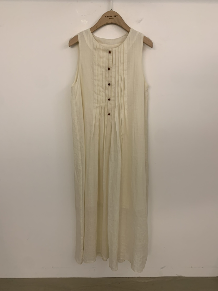 UNDER KEY韓國代購女士新品26夏季人氣時尚連衣裙亞麻布UNDER KEY連衣裙圖色3