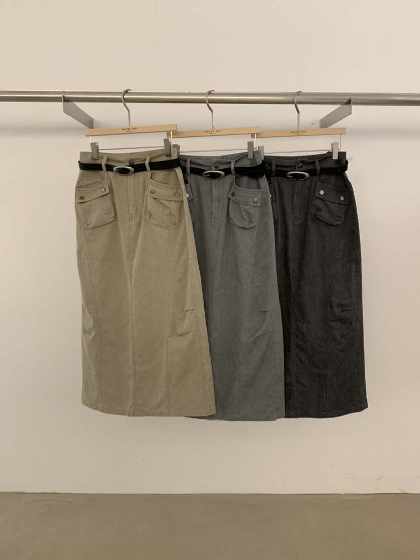 UNDER KEY韓國東大門直郵女裝新品26夏季熱賣長裙含腰帶UNDER KEY長裙