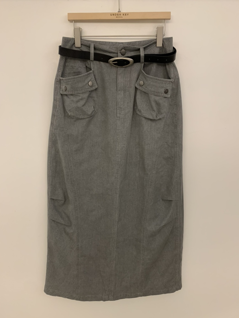 UNDER KEY韓國東大門直郵女裝新品26夏季熱賣長裙含腰帶UNDER KEY長裙圖色3