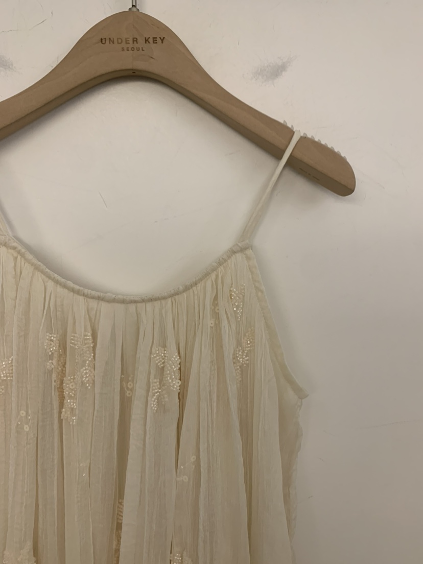 UNDER KEY韓國直郵實拍女士新款熱賣休閑吊帶背心花朵無袖UNDER KEY吊帶/背心