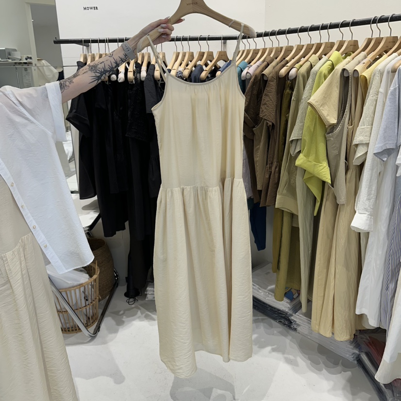 MOWER韓國直郵女裝新品時尚熱賣26夏季休閑人氣連衣裙柔軟MOWER連衣裙圖色1