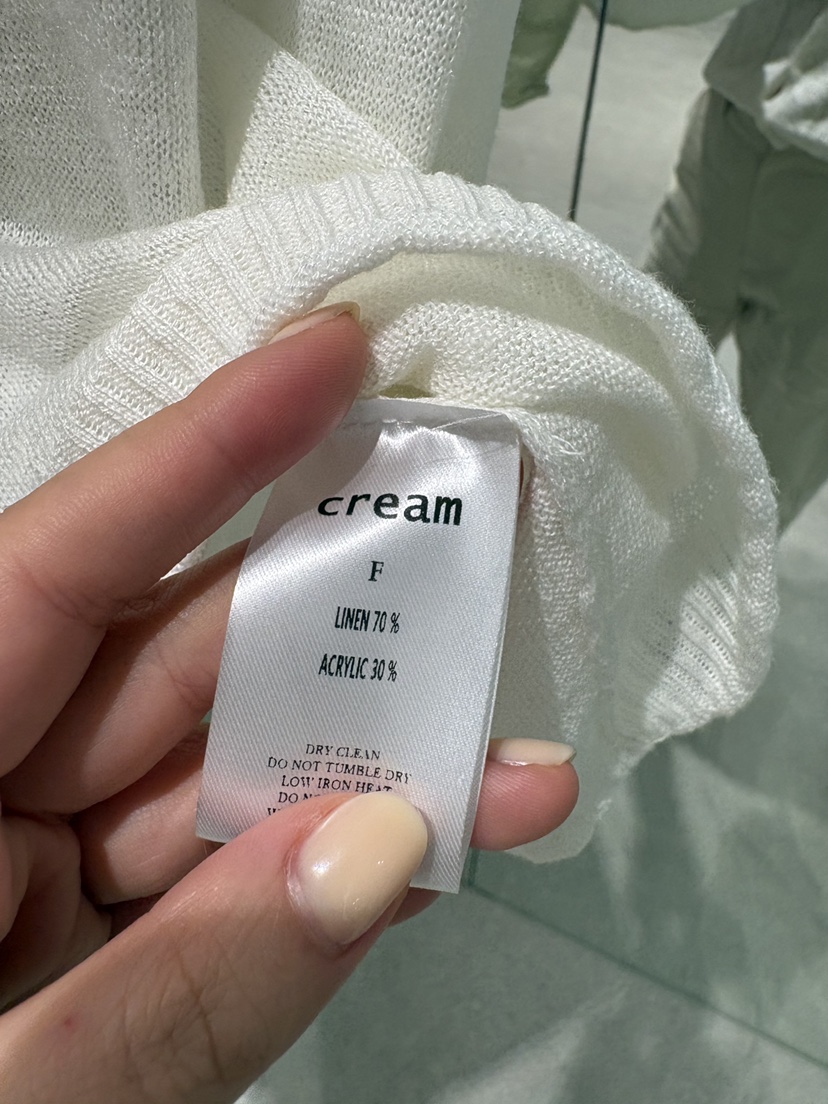 CREAM-P東大門實拍韓國女士新款人氣26夏季針織衫亞麻針織CREAM-P針織衫