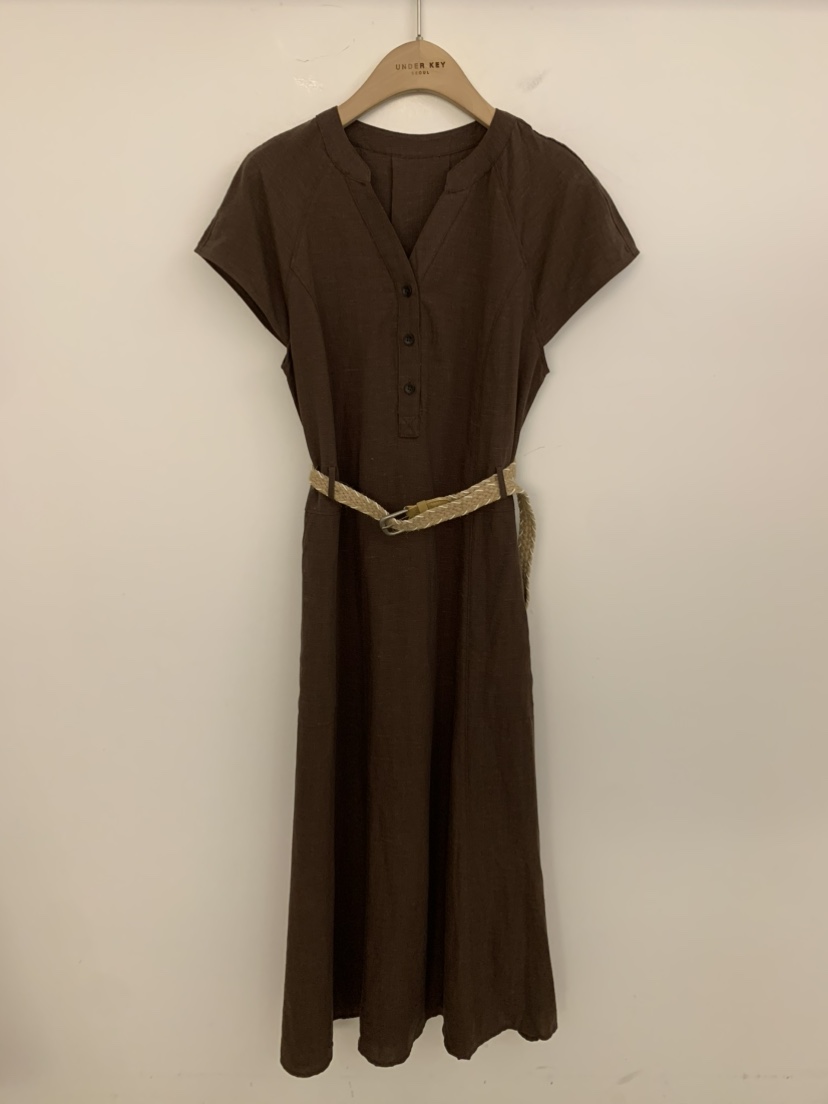 UNDER KEY韓國東大門代購女裝新品休閑人氣連衣裙含腰帶UNDER KEY連衣裙圖色3