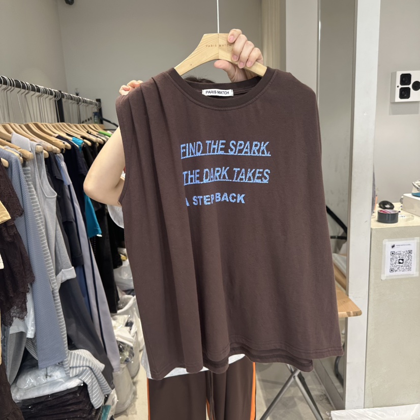 PARIS MATCH東大門實拍韓國女裝新款時尚休閑推薦吊帶背心PARIS MATCH吊帶/背心圖色2