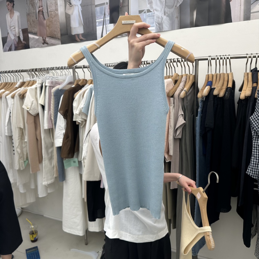 MER東大門實拍韓國女士新品時尚26夏季人氣推薦吊帶背心無袖MER/ANGELO BIANCO吊帶/背心圖色2