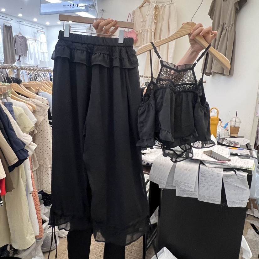 BEEN-A韓國東大門代購女裝新品人氣26夏季套裝褶裥無袖套裝BEEN-A套裝