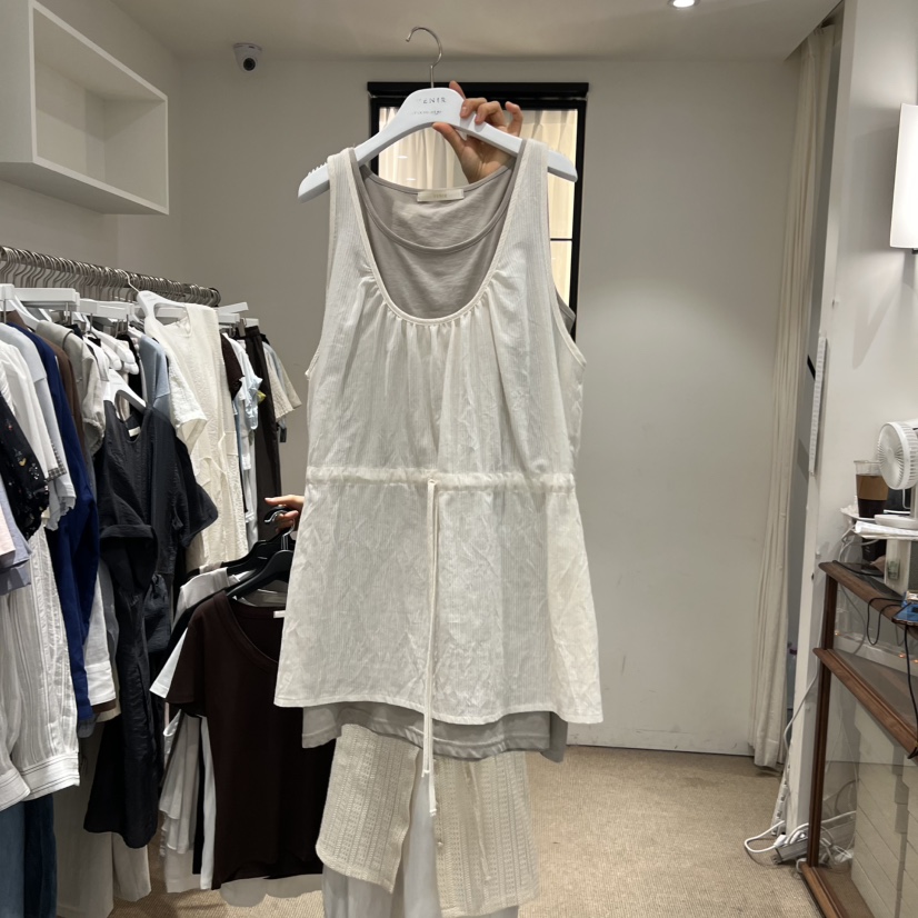 VENIR-a韓國直郵女裝新款26夏季時尚推薦連衣裙假兩件雙層VENIR-a連衣裙圖色1