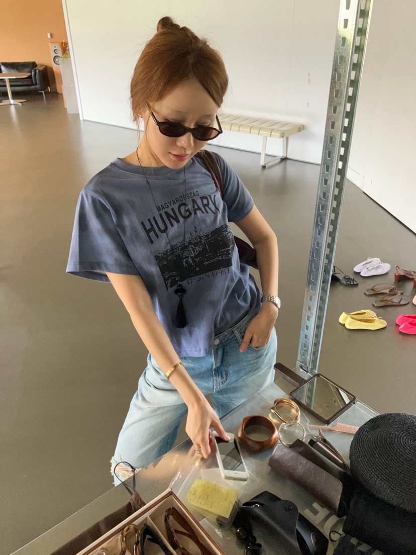 MADE-P韓國直郵實拍女士新品時尚熱賣休閑人氣26夏季T恤MADE-PT恤
