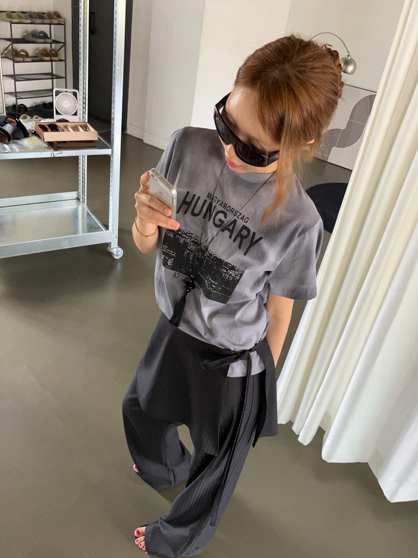 MADE-P韓國直郵實拍女士新品時尚熱賣休閑人氣26夏季T恤MADE-PT恤