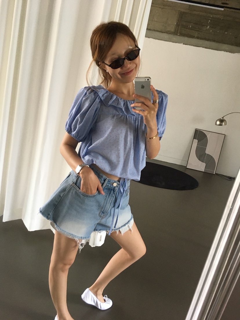 MADE-P東大門實拍韓國女裝新品熱賣26夏季時尚襯衫蕾絲衫MADE-P襯衫/蕾絲衫