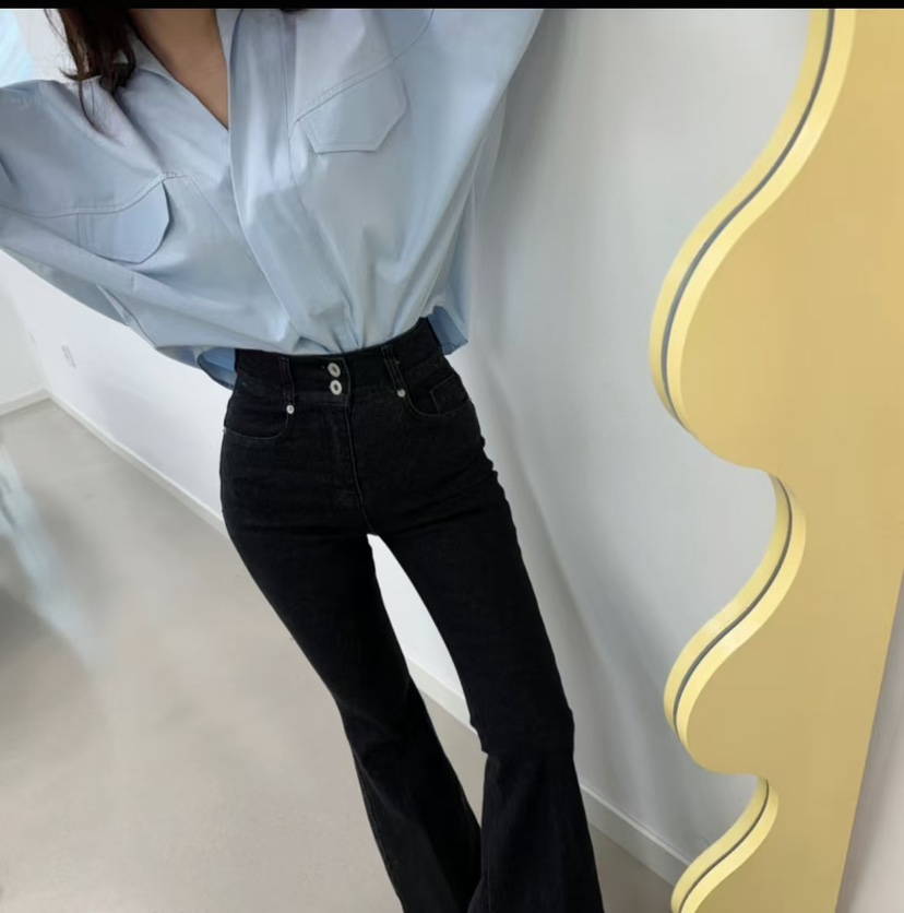 RIAH韓國東大門直郵女士新品人氣休閑休閑褲Sale喇叭褲打折RIAH休閑褲