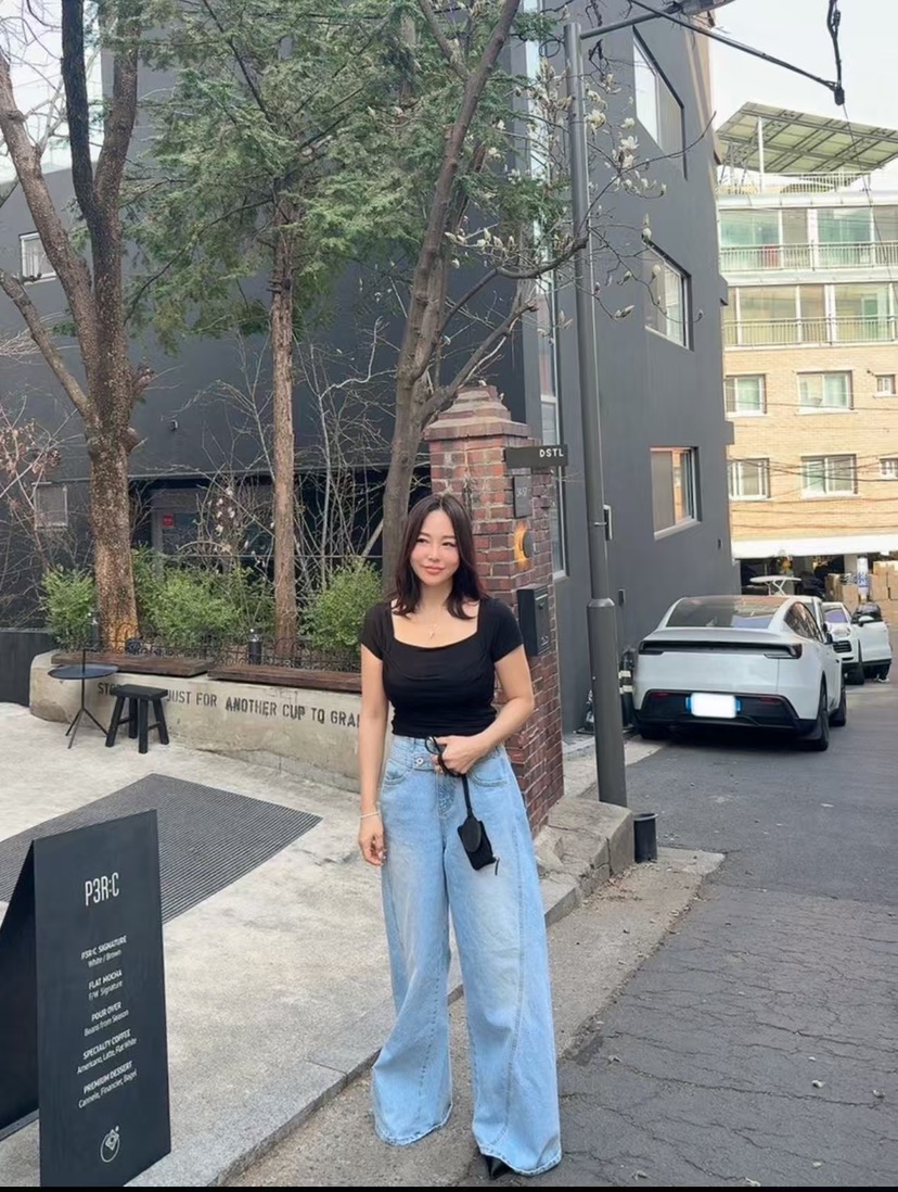 RIAH韓國直郵實拍女士新款時尚熱賣26夏季牛仔褲Sale打折腰帶RIAH牛仔褲