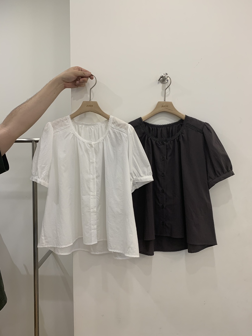 JUEDE韓國東大門直郵女裝新品休閑襯衫蕾絲衫JUEDE襯衫/蕾絲衫