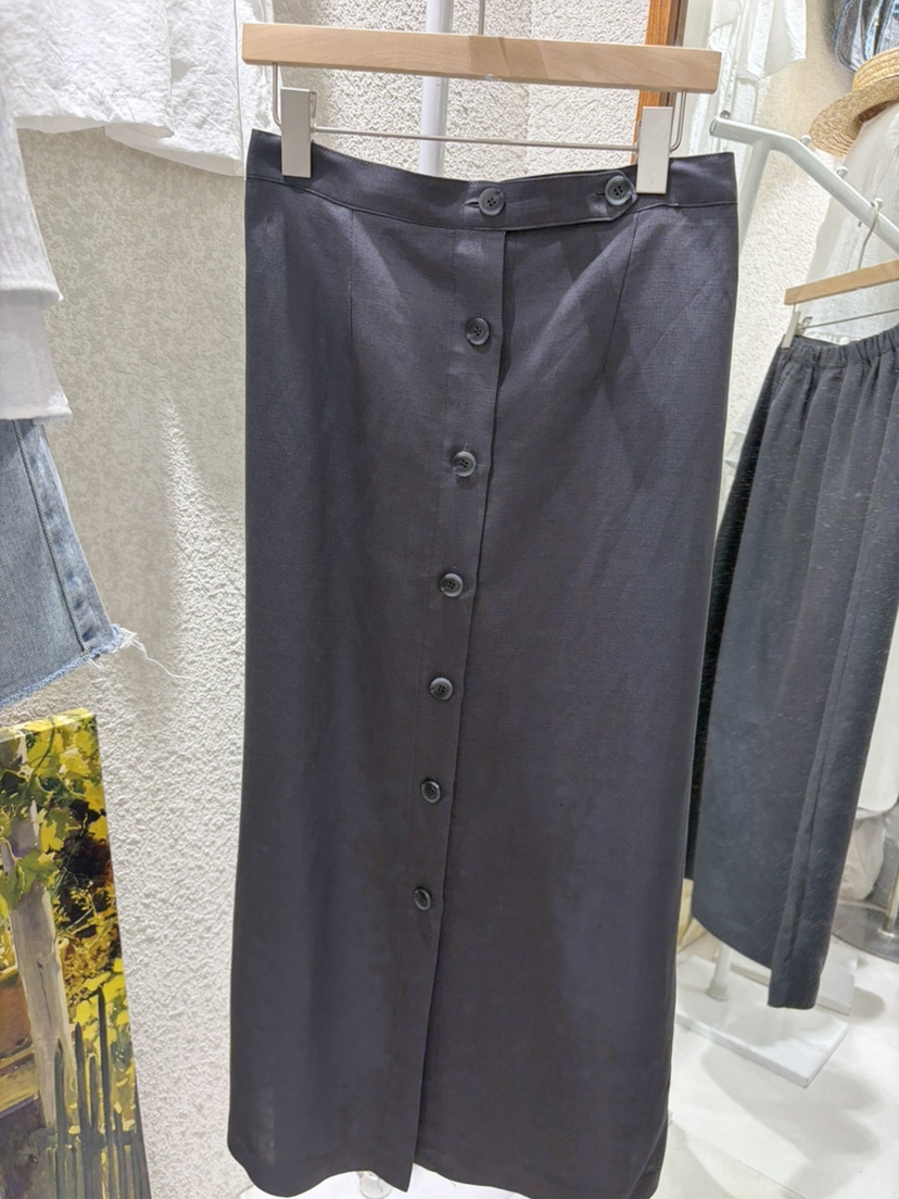 N BROWN韓國東大門代購女裝新品休閑熱賣長裙亞麻紐扣長款N BROWN長裙