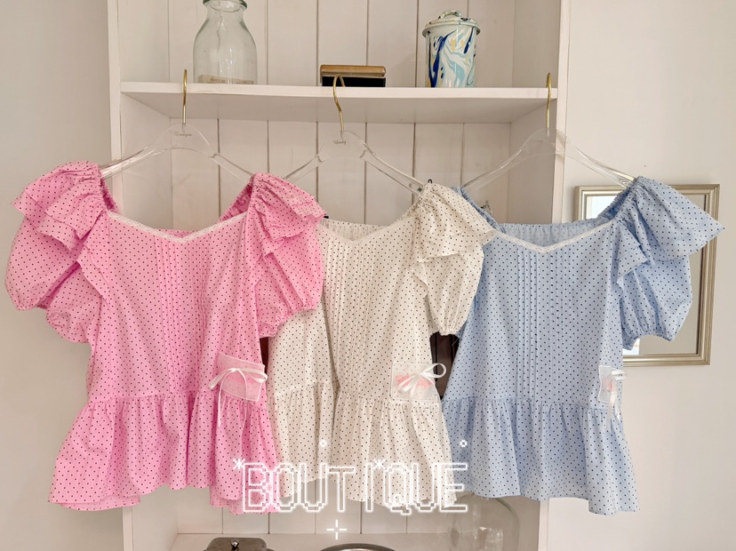 BOUTIQUE-L韓國代購女裝新款時尚休閑熱賣26夏季襯衫蕾絲衫BOUTIQUE-L襯衫/蕾絲衫