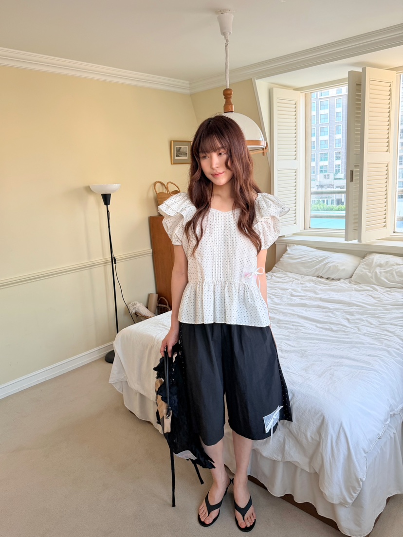 BOUTIQUE-L韓國代購女裝新款時尚休閑熱賣26夏季襯衫蕾絲衫BOUTIQUE-L襯衫/蕾絲衫