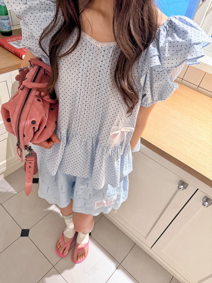 BOUTIQUE-L韓國代購女裝新款時尚休閑熱賣26夏季襯衫蕾絲衫BOUTIQUE-L襯衫/蕾絲衫