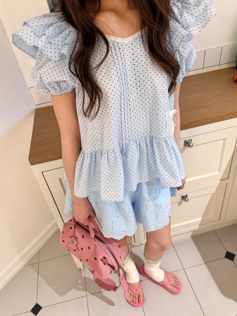 BOUTIQUE-L韓國代購女裝新款時尚休閑熱賣26夏季襯衫蕾絲衫BOUTIQUE-L襯衫/蕾絲衫