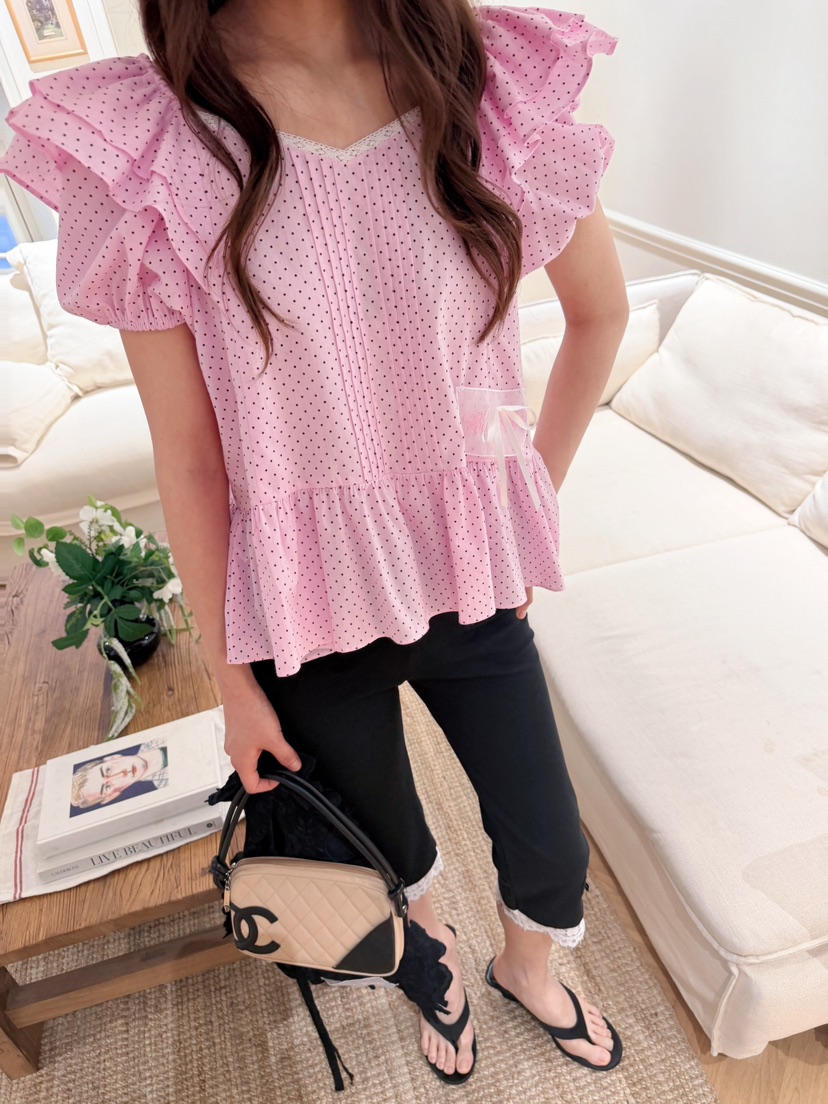 BOUTIQUE-L韓國代購女裝新款時尚休閑熱賣26夏季襯衫蕾絲衫BOUTIQUE-L襯衫/蕾絲衫