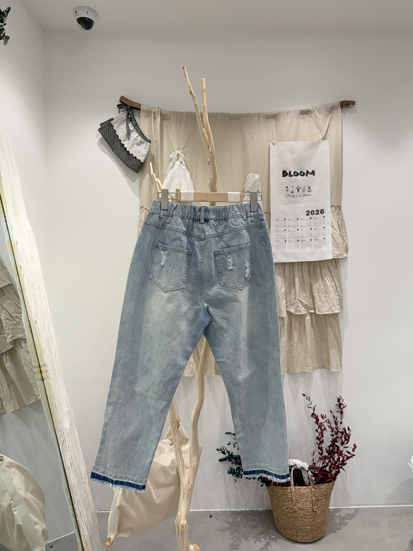 BLOOM韓國直郵女士新品休閑推薦26夏季時尚人氣熱賣牛仔褲BLOOM-S牛仔褲