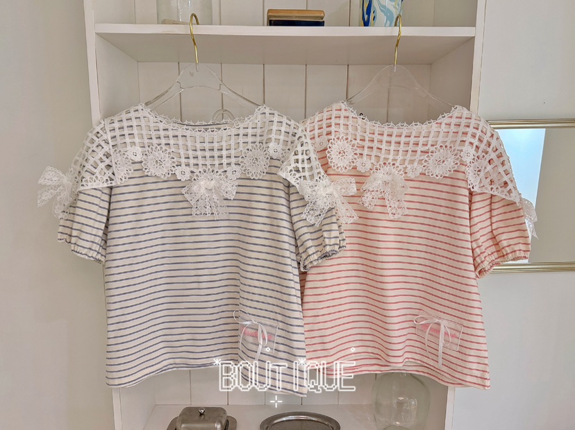 BOUTIQUE-L韓國直郵實拍女裝新款熱賣26夏季人氣休閑T恤BOUTIQUE-LT恤
