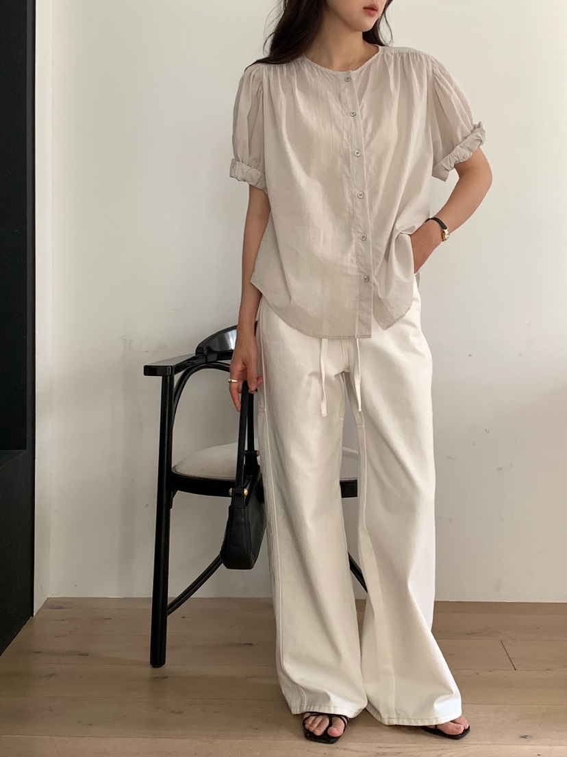 BLEECKER韓國東大門直郵女士新品熱賣26夏季時尚襯衫蕾絲衫BLEECKER襯衫/蕾絲衫