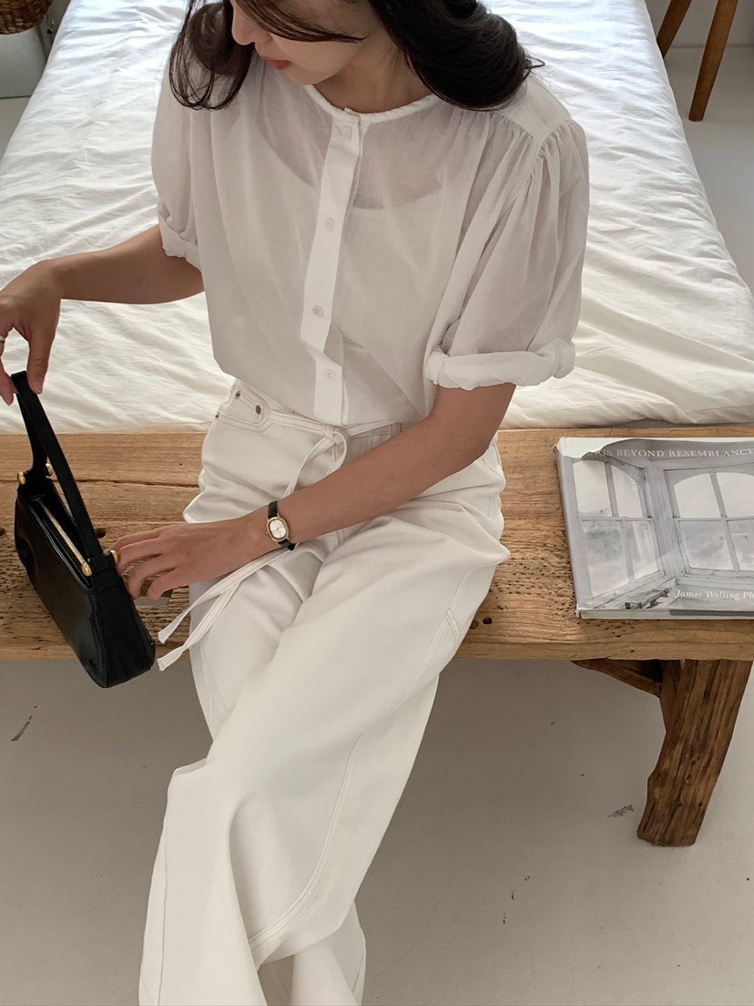 BLEECKER韓國東大門直郵女士新品熱賣26夏季時尚襯衫蕾絲衫BLEECKER襯衫/蕾絲衫