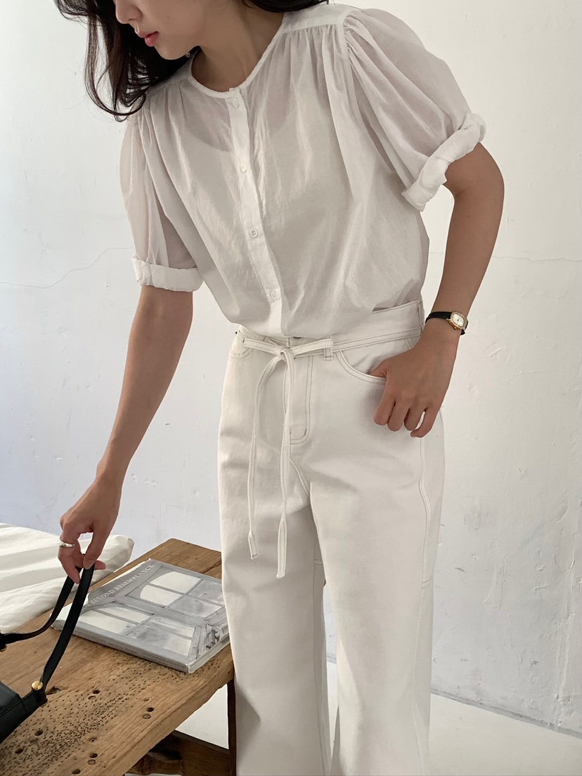 BLEECKER韓國東大門直郵女士新品熱賣26夏季時尚襯衫蕾絲衫BLEECKER襯衫/蕾絲衫
