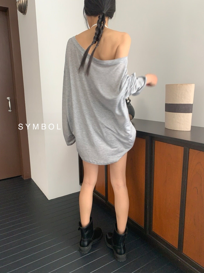 SYMBOL韓國直郵實拍女裝新款26夏季時尚休閑人氣熱賣長袖T恤SYMBOL長袖T恤