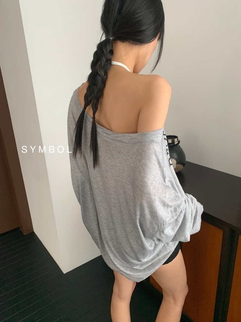 SYMBOL韓國直郵實拍女裝新款26夏季時尚休閑人氣熱賣長袖T恤SYMBOL長袖T恤