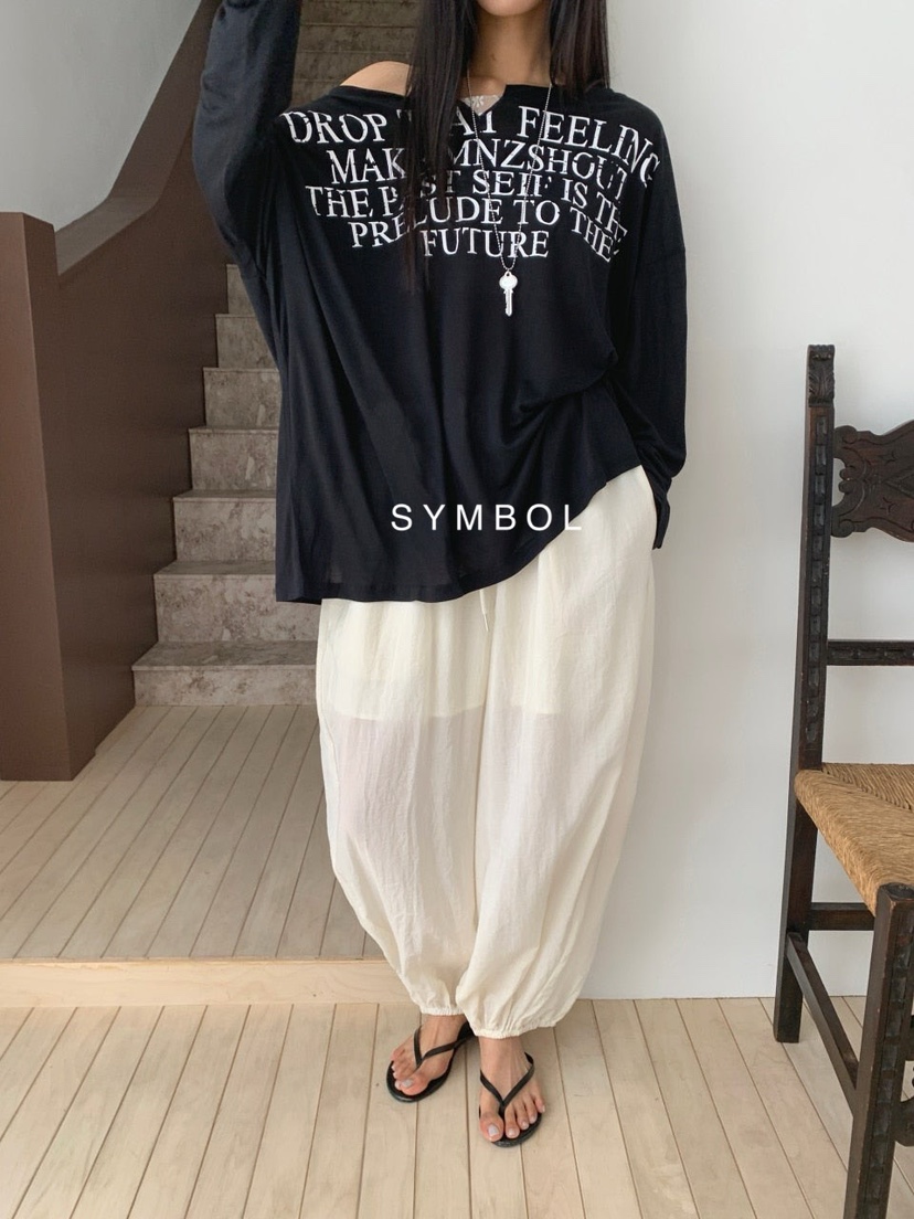 SYMBOL韓國直郵實拍女裝新款26夏季時尚休閑人氣熱賣長袖T恤SYMBOL長袖T恤