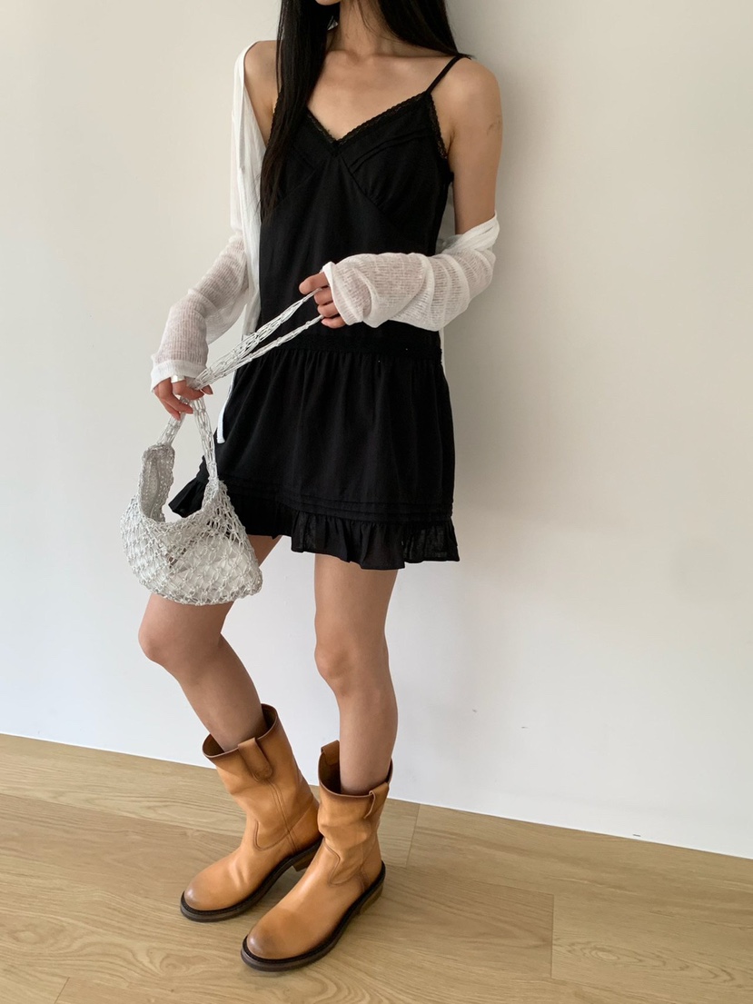 REVE CITE-L韓國直郵實拍女士新品人氣推薦連衣裙蕾絲亞麻REVE CITE-L連衣裙