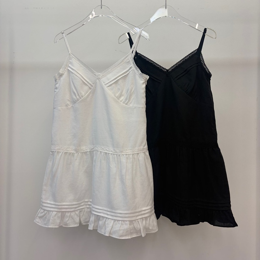 REVE CITE-L韓國直郵實拍女士新品人氣推薦連衣裙蕾絲亞麻REVE CITE-L連衣裙