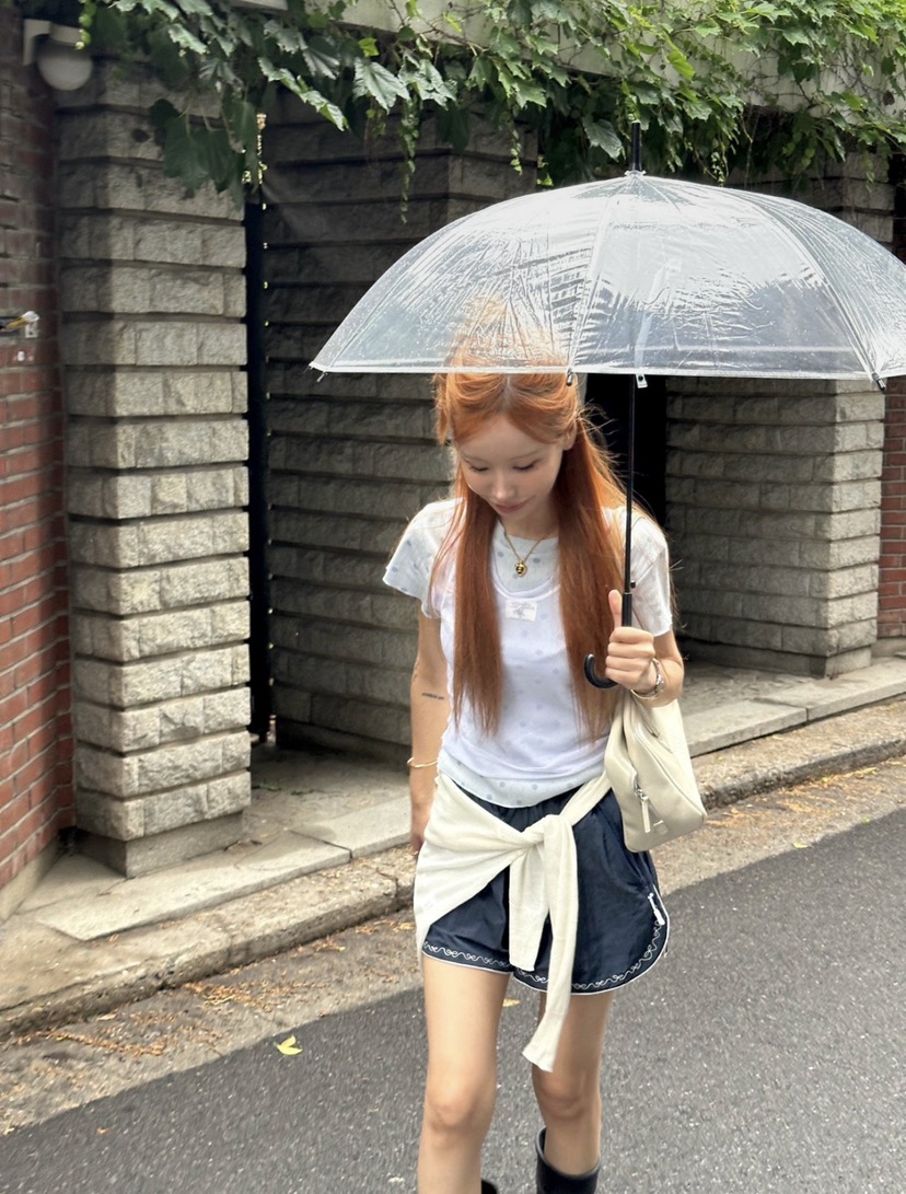 ZEROZERO韓國東大門代購女士新款26夏季短褲尼龍刺繡緞帶ZEROZERO短褲